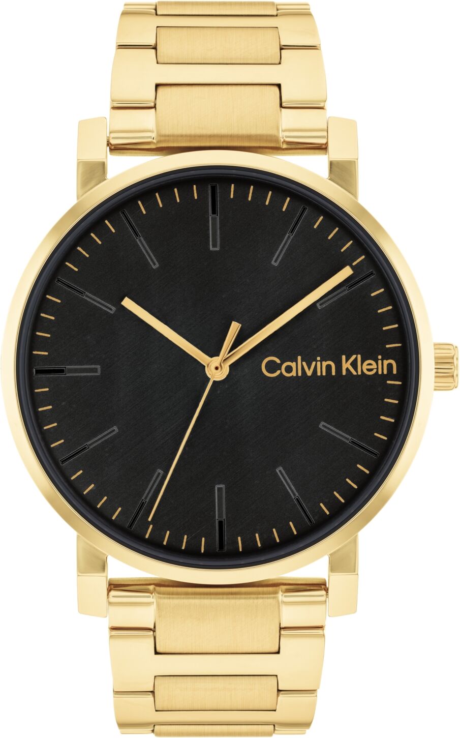 Calvin Klein Men's 3-Hand Gold-Tone Stainless Steel Bracelet Watch 43mm - Gold