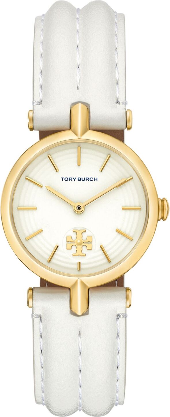 Tory Burch Women's Kira White Leather Strap Watch 30mm - White