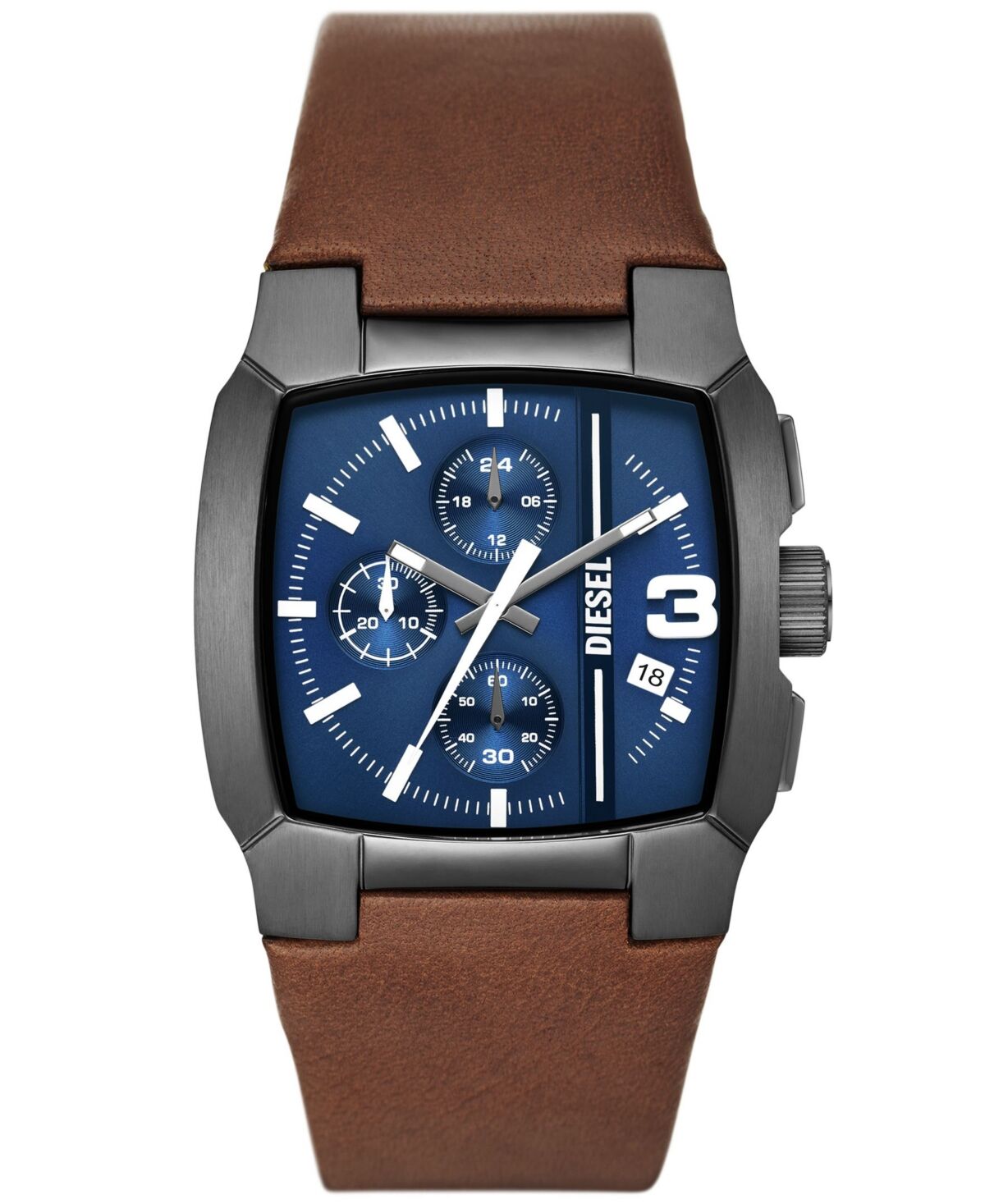 Diesel Men's Cliffhanger Quartz Chronograph Brown Leather Watch 40mm - Brown
