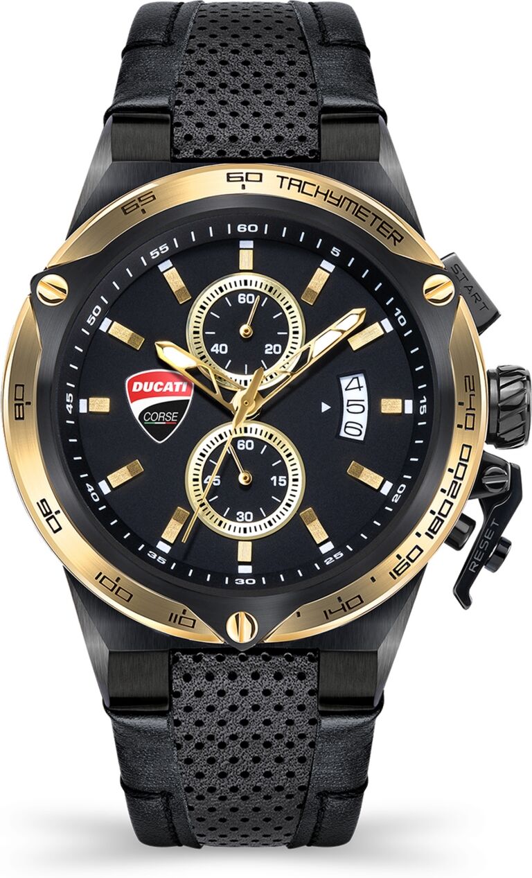 Ducati Corse Men's Quartz Two Tone Genuine Leather Watch 45mm - Multi