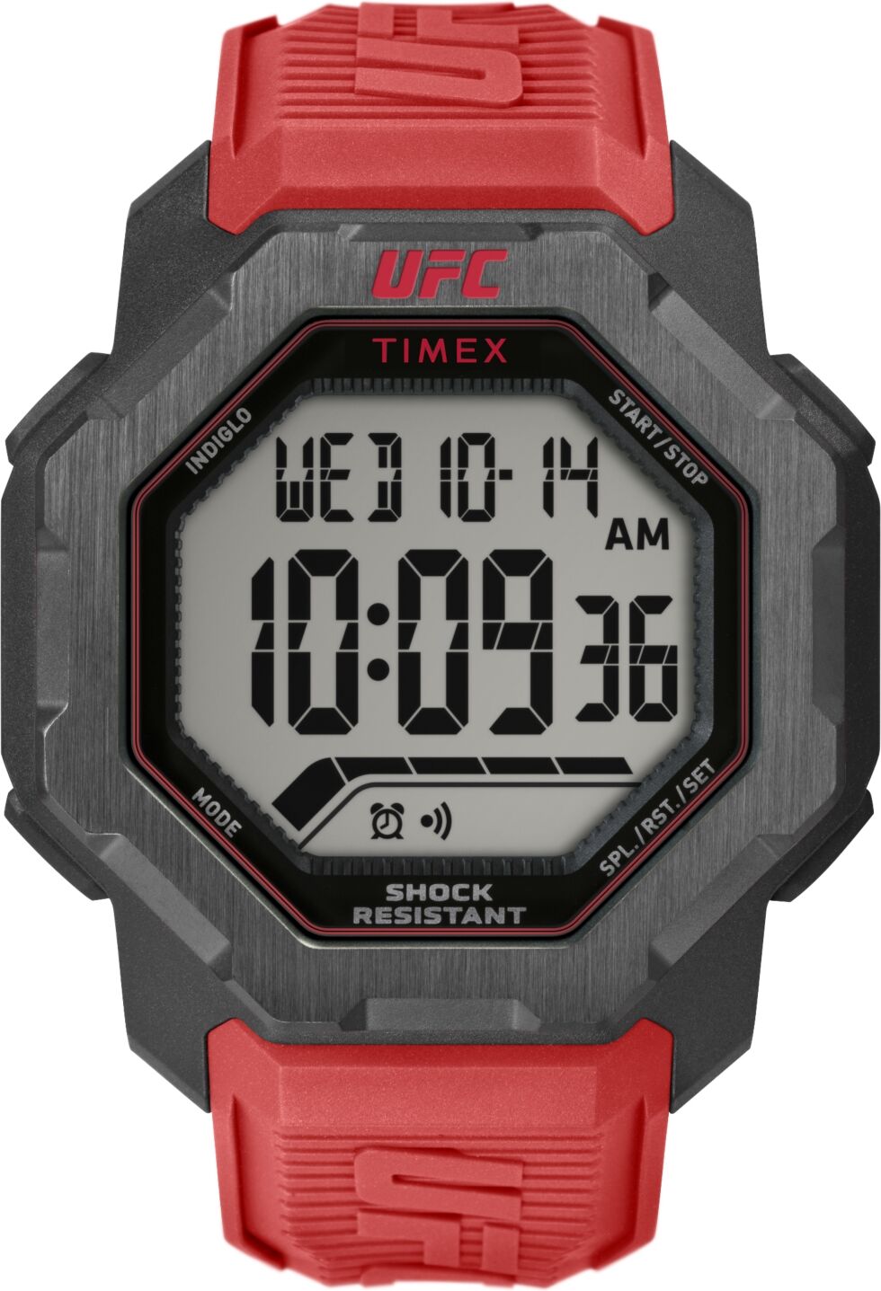 Timex Ufc Men's Knockout Digital Red Polyurethane Watch, 48mm - Red