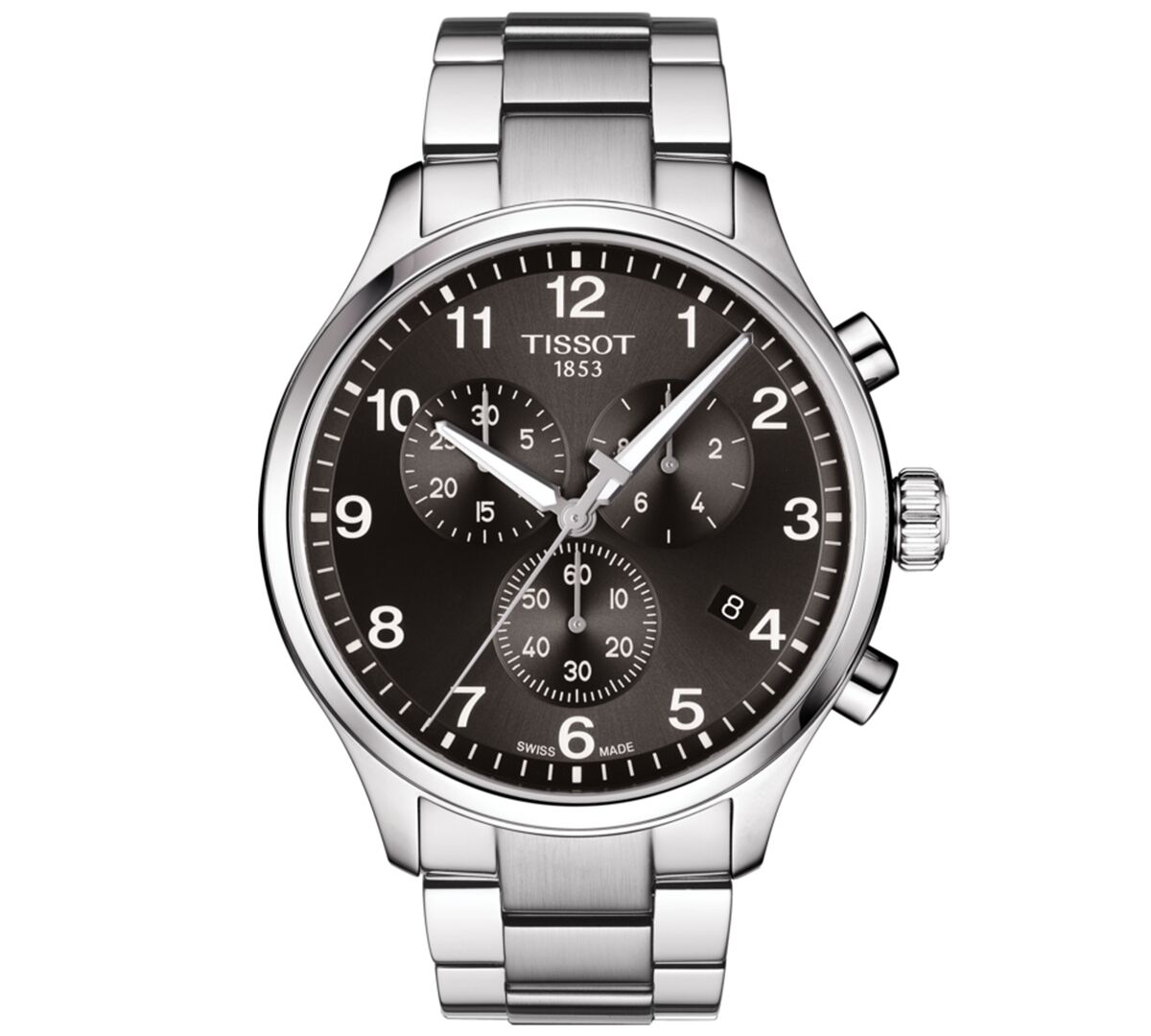 Tissot Men's Swiss Chronograph Chrono Xl Classic T-Sport Stainless Steel Bracelet Watch 45mm