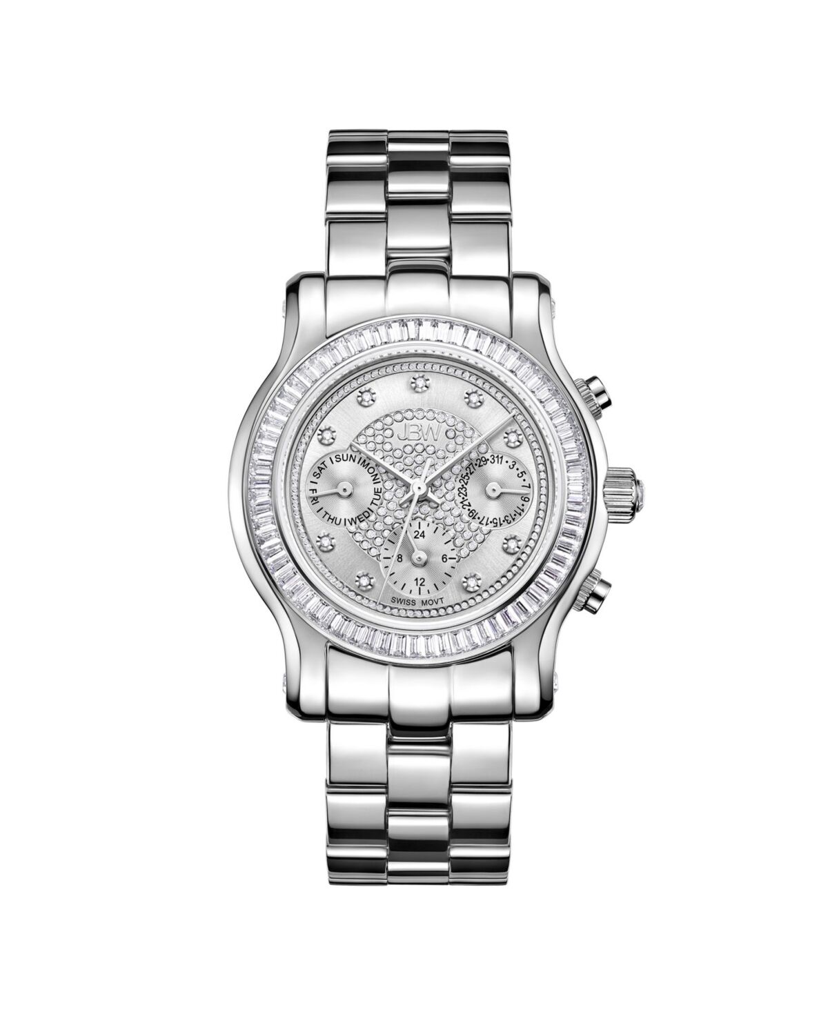 Jbw Women's Laurel Diamond (1/10 ct.t.w.) Stainless Steel Watch - Silver