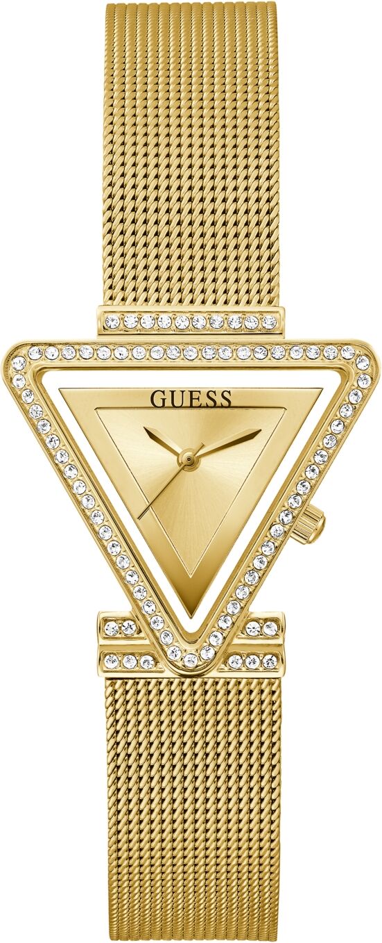 Guess Women's Gold-Tone Glitz Stainless Steel, Mesh Bracelet Watch, 34mm - Gold-Tone