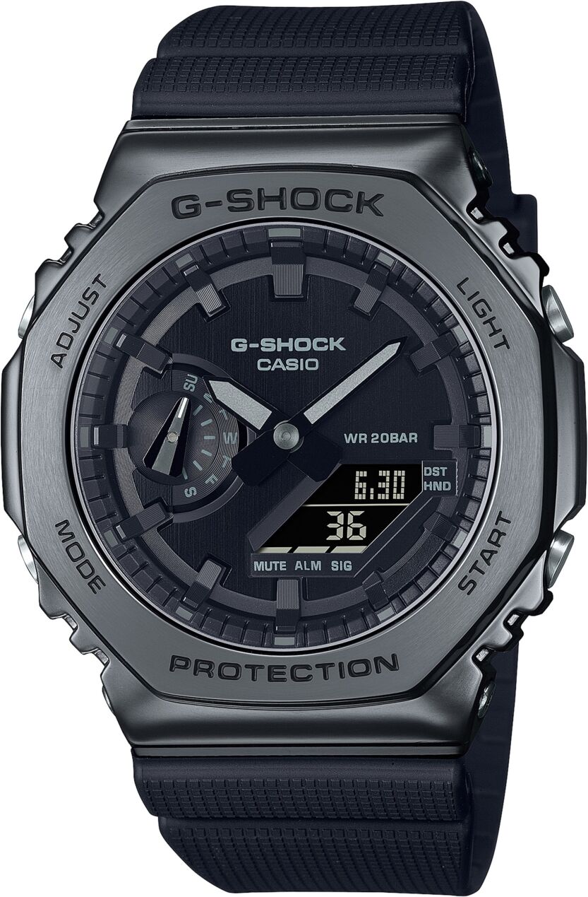 G-Shock Men's Analog-Digital Black Resin Watch, 44.4mm, GM2100BB-1A - Gunmetal