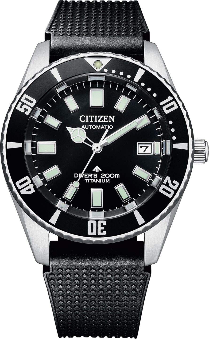 Citizen Men's Automatic Promaster Dive Black Polyurethane Strap Watch 41mm - Black