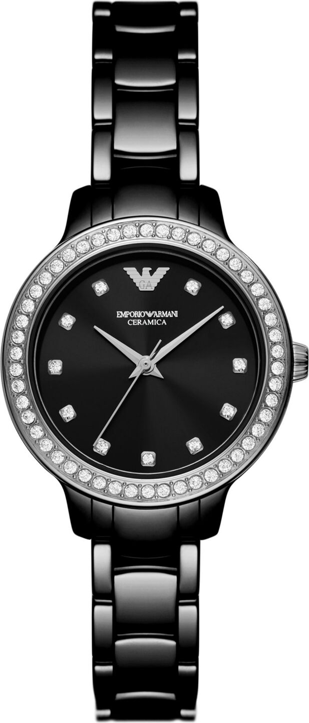 Emporio Armani s Black Ceramic Bracelet Watch 32mm - Black