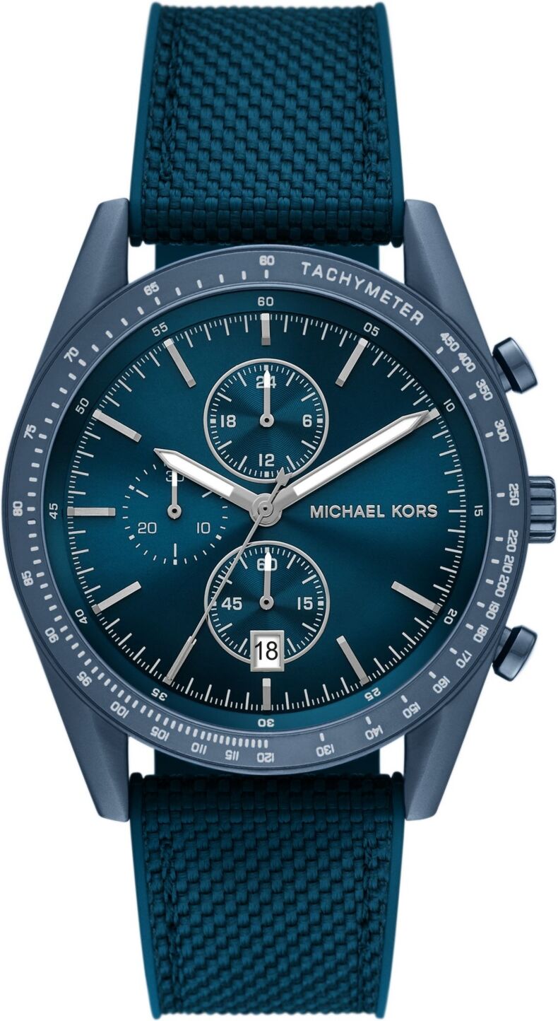 Michael Kors Men's Accelerator Chronograph Navy Nylon Watch 42mm - Navy