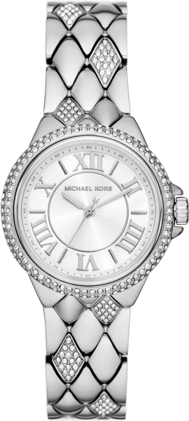 Michael Kors Women's Camille Three-Hand Silver-Tone Stainless Steel Watch 33mm - Silver-Tone