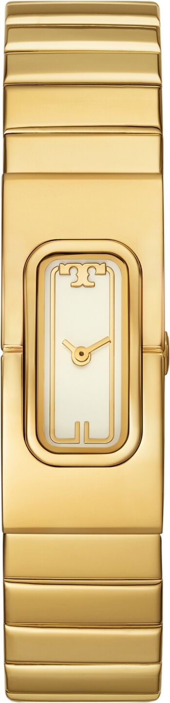 Tory Burch Women's The T Watch Gold-Tone Stainless Steel Bracelet Watch 18mm - Gold