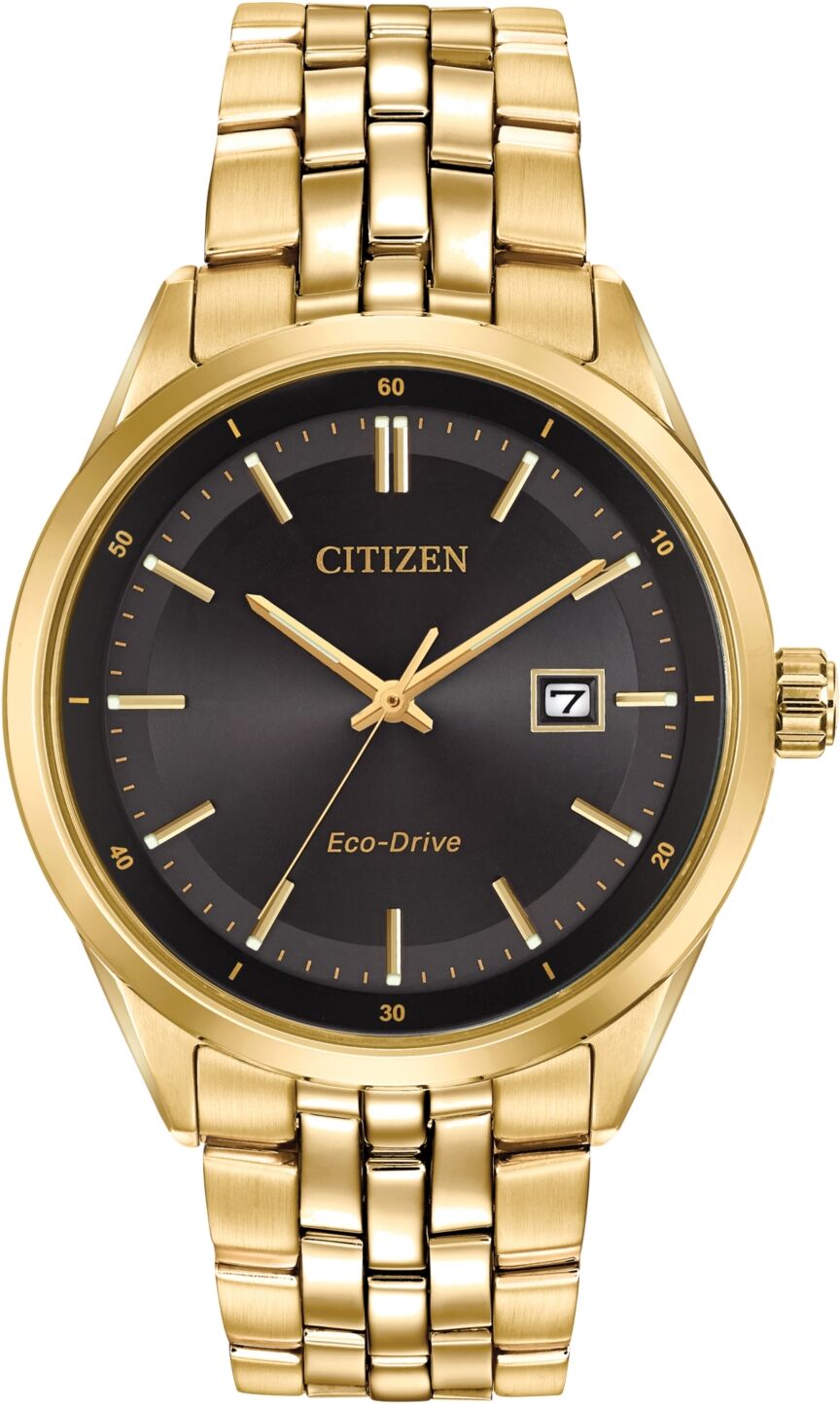 Citizen Men's Eco-Drive Gold-Tone Stainless Steel Bracelet Watch 41mm BM7252-51E - Gold