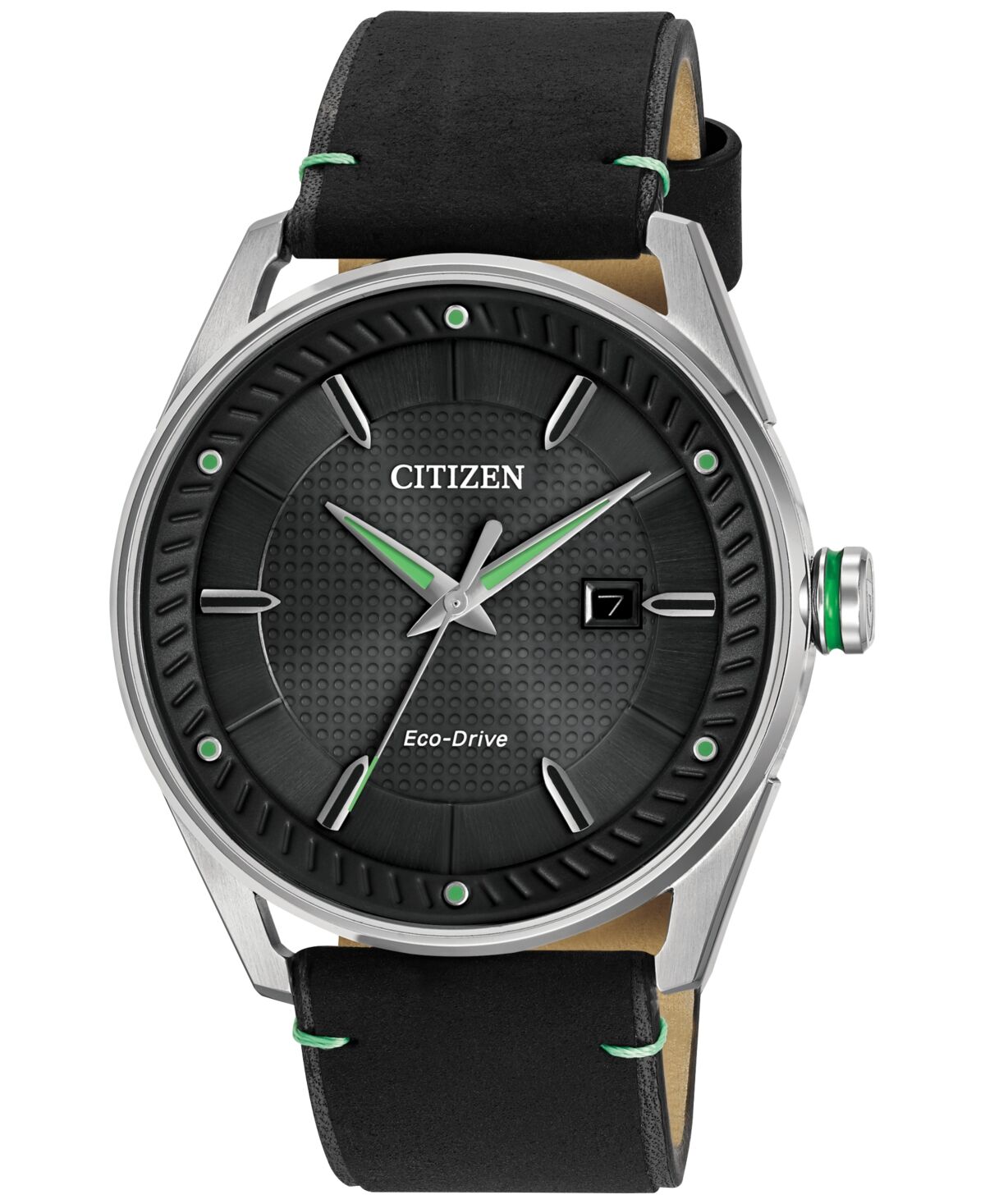 Citizen Drive from Citizen Eco-Drive Men's Black Leather Strap Watch 42mm BM6980-08E - Black