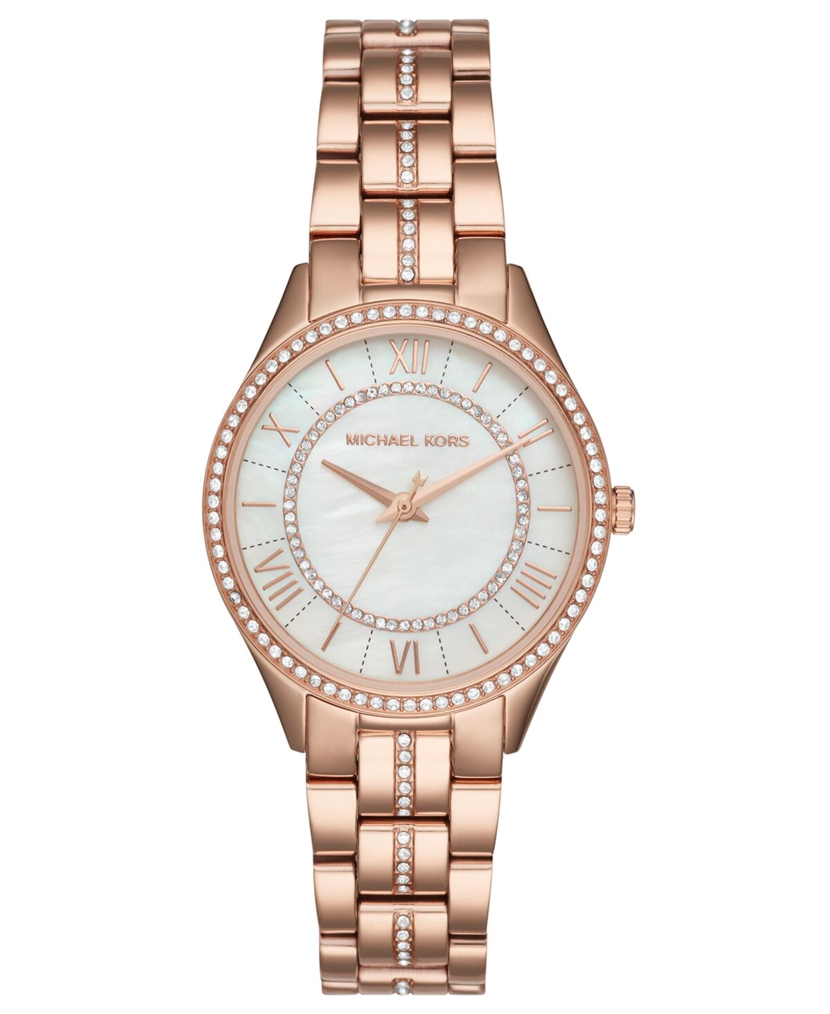 Michael Kors Women's Lauryn Rose Gold-Tone Stainless Steel Bracelet Watch 33mm - Rose Gold