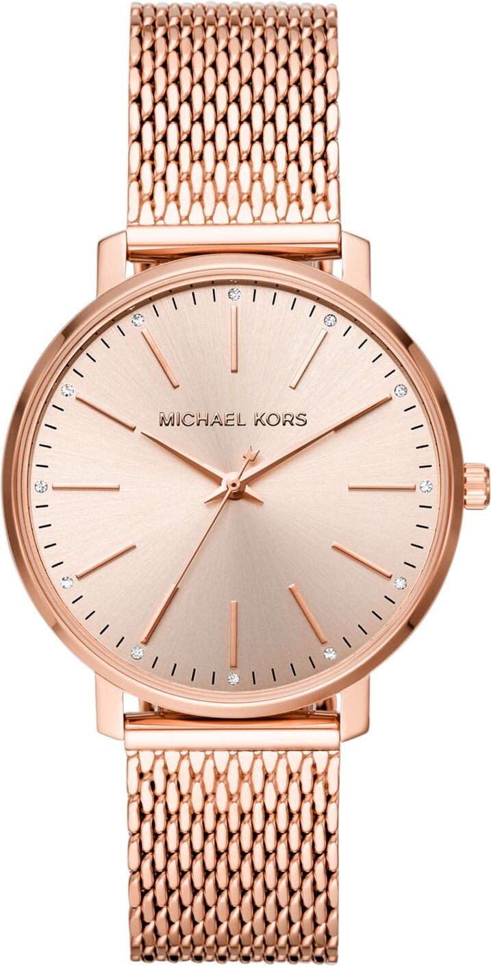 Michael Kors Women's Pyper Rose Gold-Tone Stainless Steel Mesh Bracelet Watch 38mm - Rose Gold