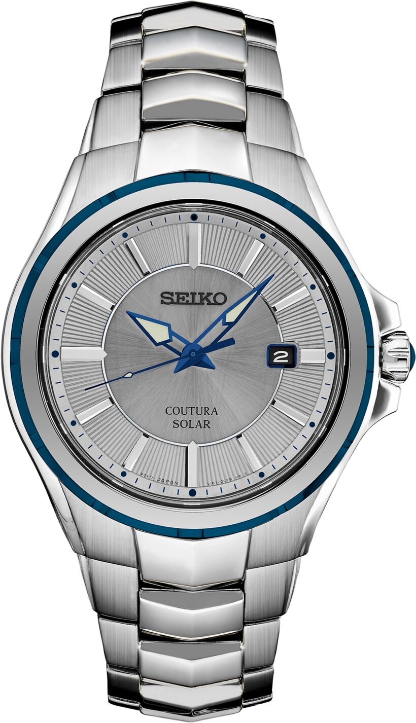 Seiko Men's Coutura Solar Gray Stainless Steel Bracelet Watch 42.5mm - Silver