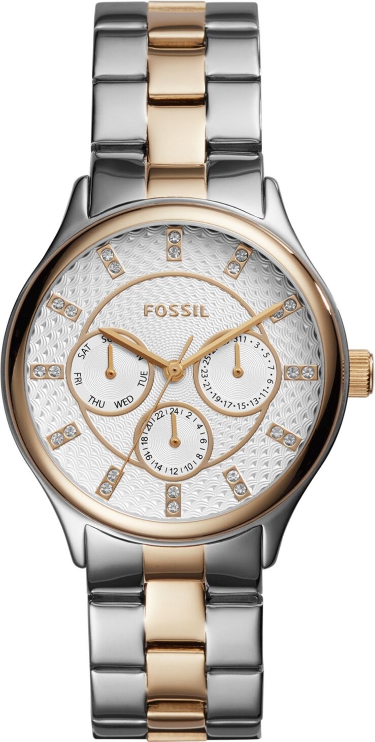 Fossil Women's Modern Sophisticate Multifunction Two Tone Stainless Steel Watch 36mm - Two Tone