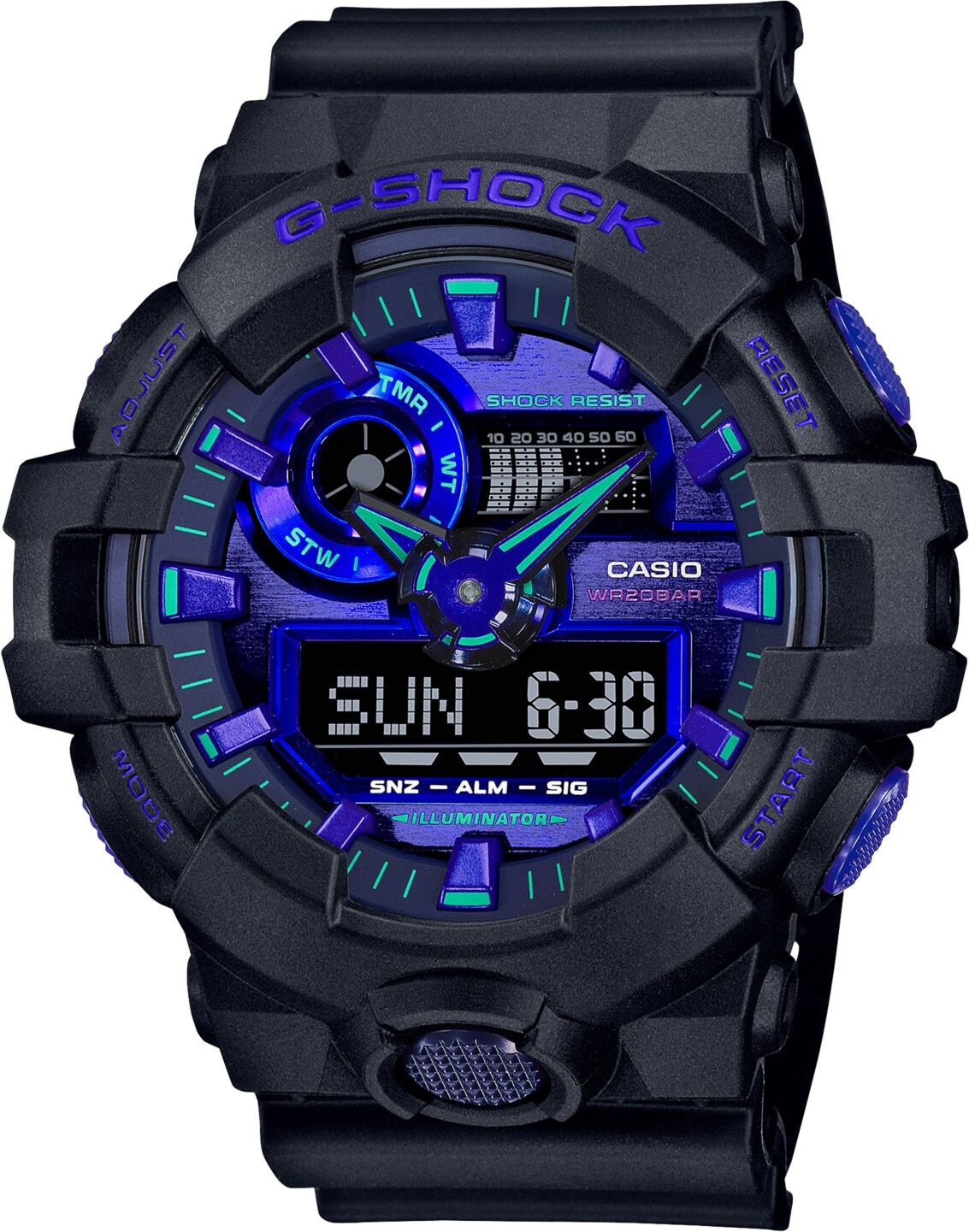 G-Shock Men's Black Resin Strap Watch, 53.4mm - Black