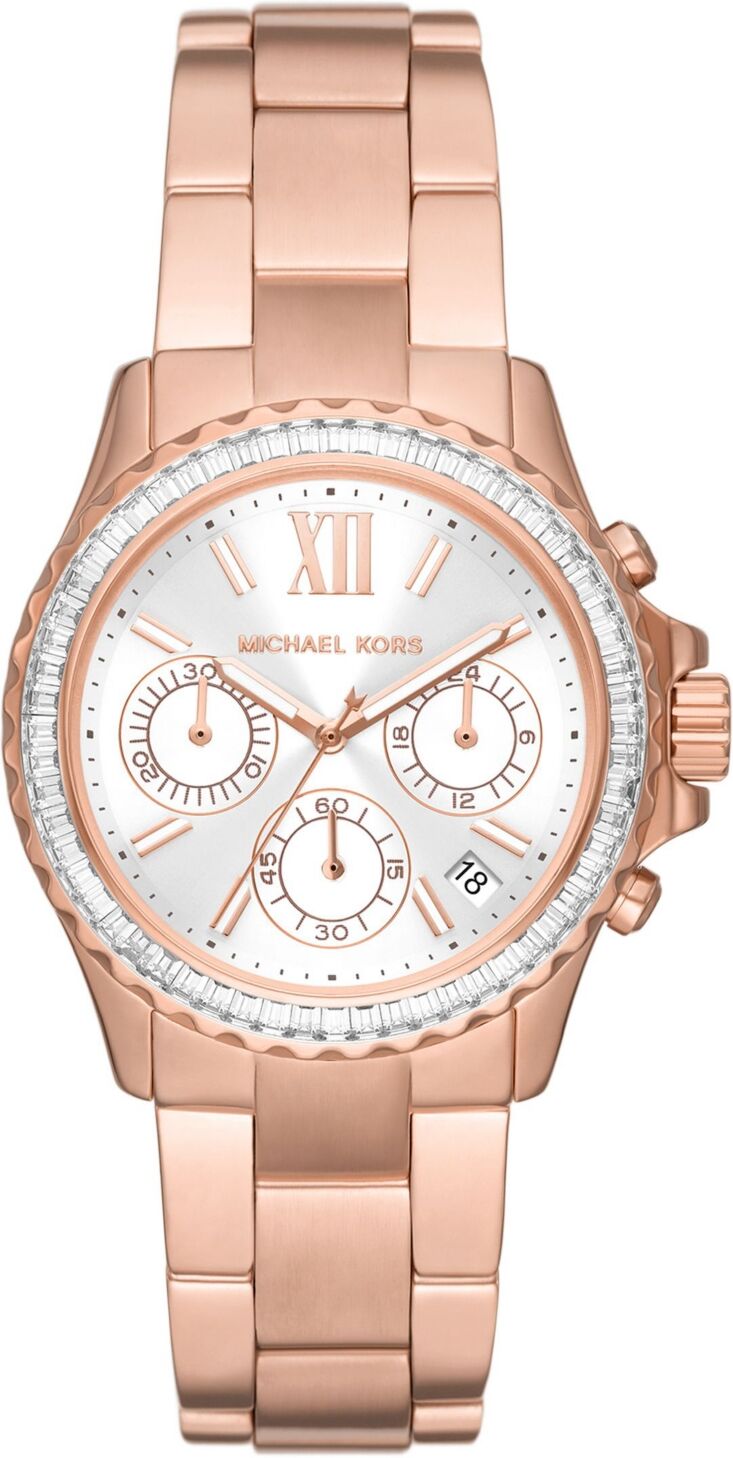 Michael Kors Women's Everest Chronograph Rose Gold-Tone Stainless Steel Bracelet Watch 36mm - Rose Gold-Tone