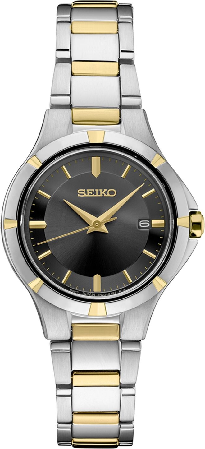 Seiko Women's Essential Two Tone Stainless Steel Bracelet Watch 27mm - Black