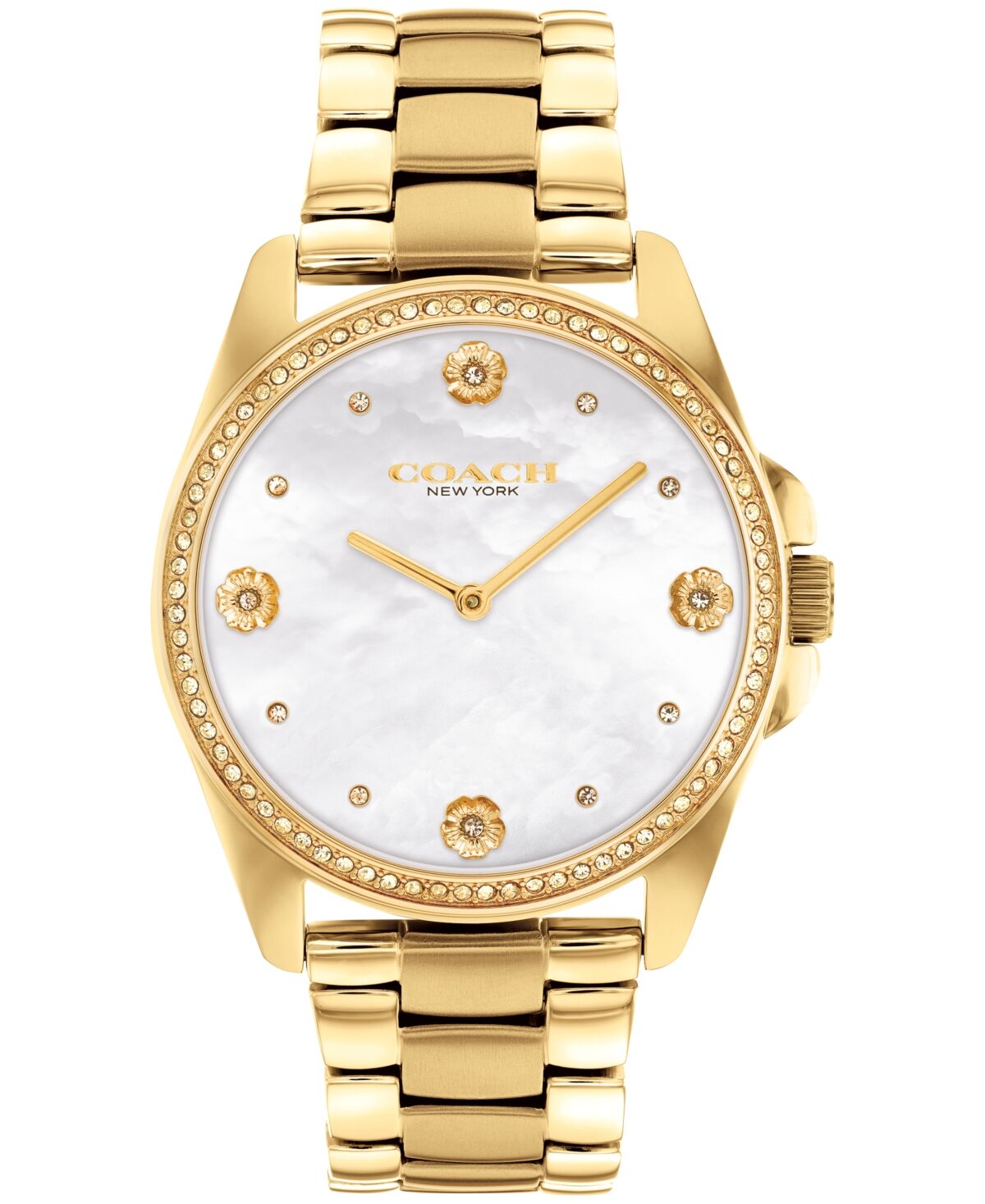 Coach Women's Greyson Quartz Gold-Tone Stainless Steel Bracelet Watch 36mm - Gold-tone