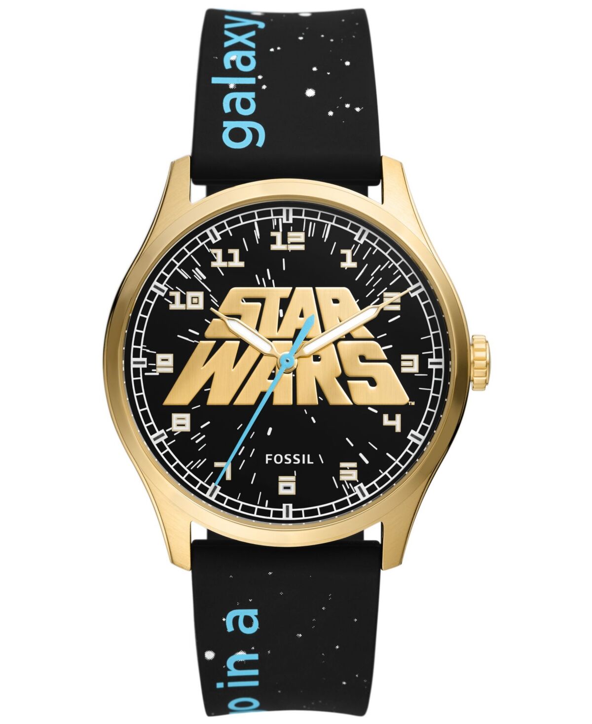 Fossil Unisex Special Edition Star Wars Three-Hand Black Silicone Watch, 42mm - Black