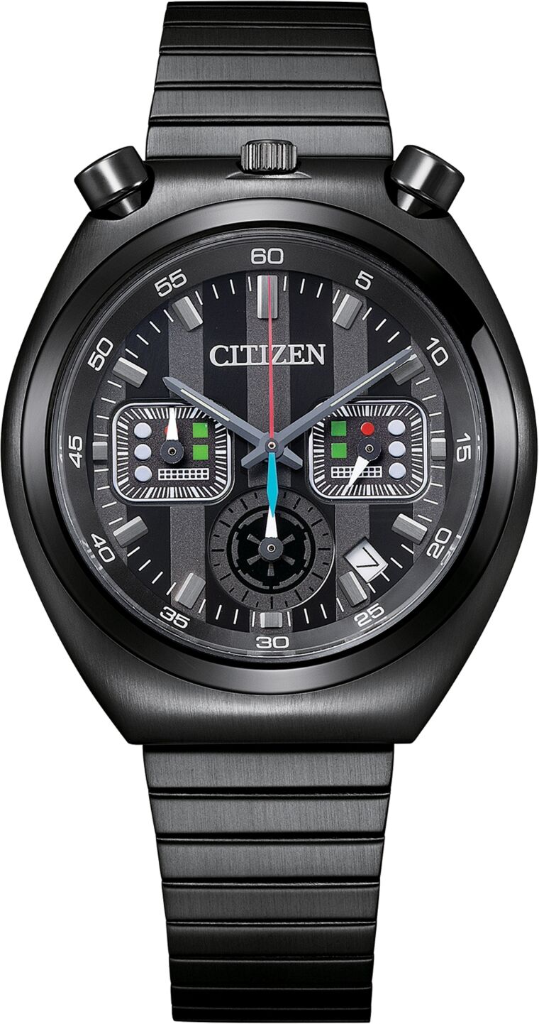 Citizen Men's Chronograph Star Wars Darth Vader Black-Tone Stainless Steel Bracelet Watch 38mm - Black