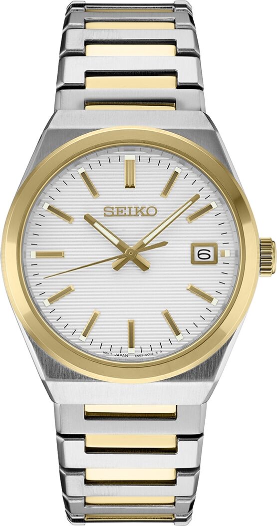 Seiko Men's Essentials Two-Tone Stainless Steel Bracelet Watch 39mm - White