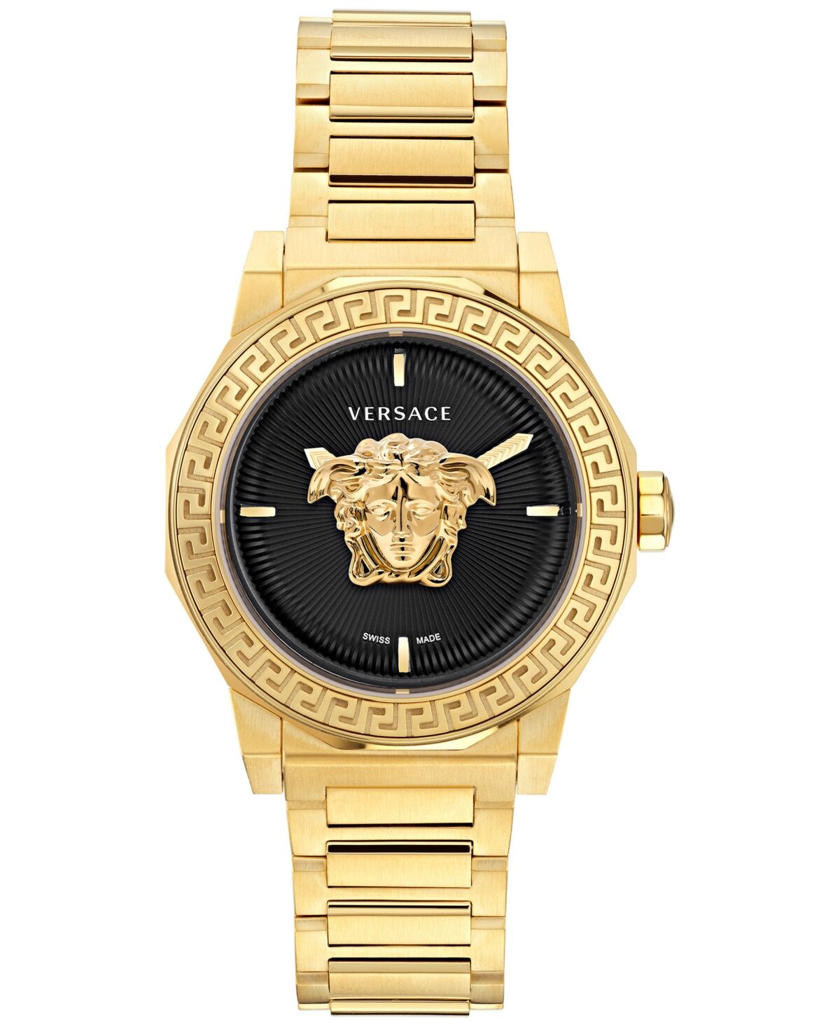 Versace Women's Swiss Medusa Deco Gold Ion Plated Stainless Steel Bracelet Watch 38mm - Ip Yellow Gold