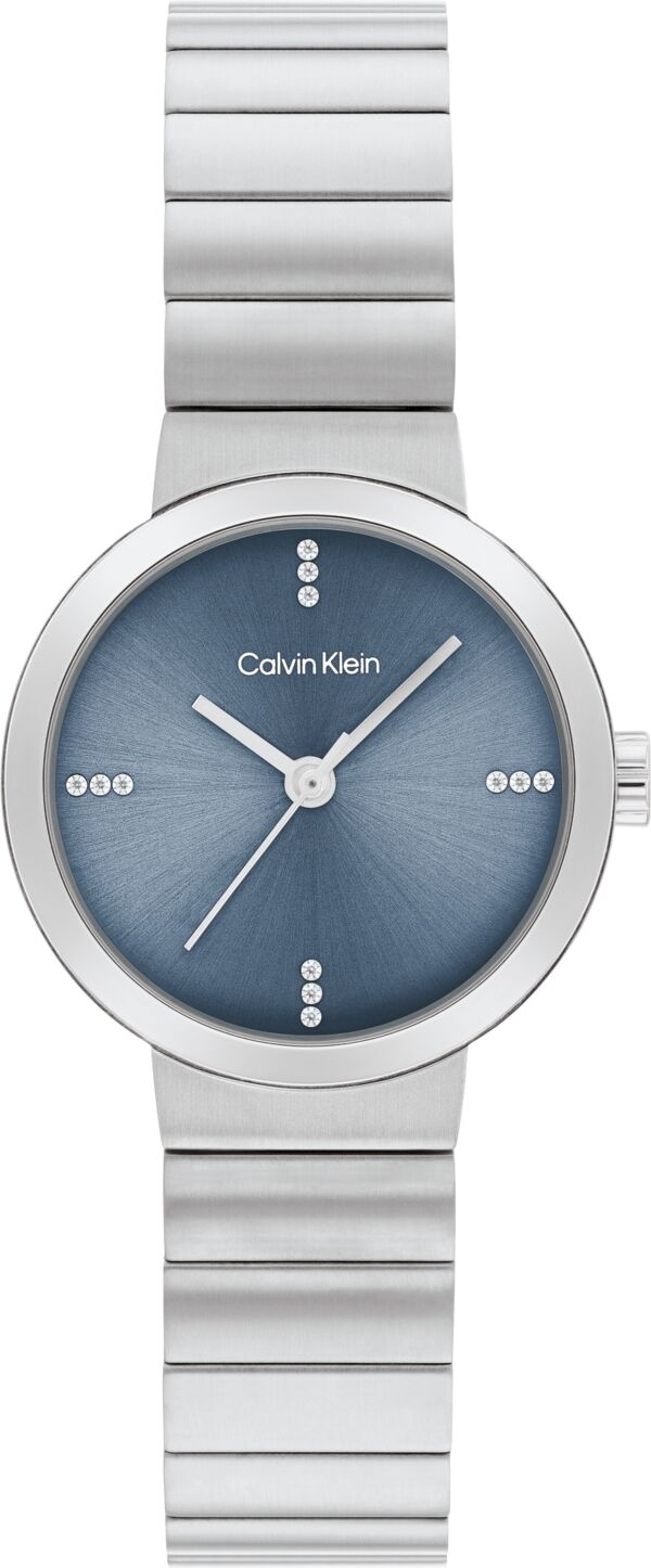 Calvin Klein Women's Three Hand Silver Stainless Steel Bracelet Watch 25mm - Silver