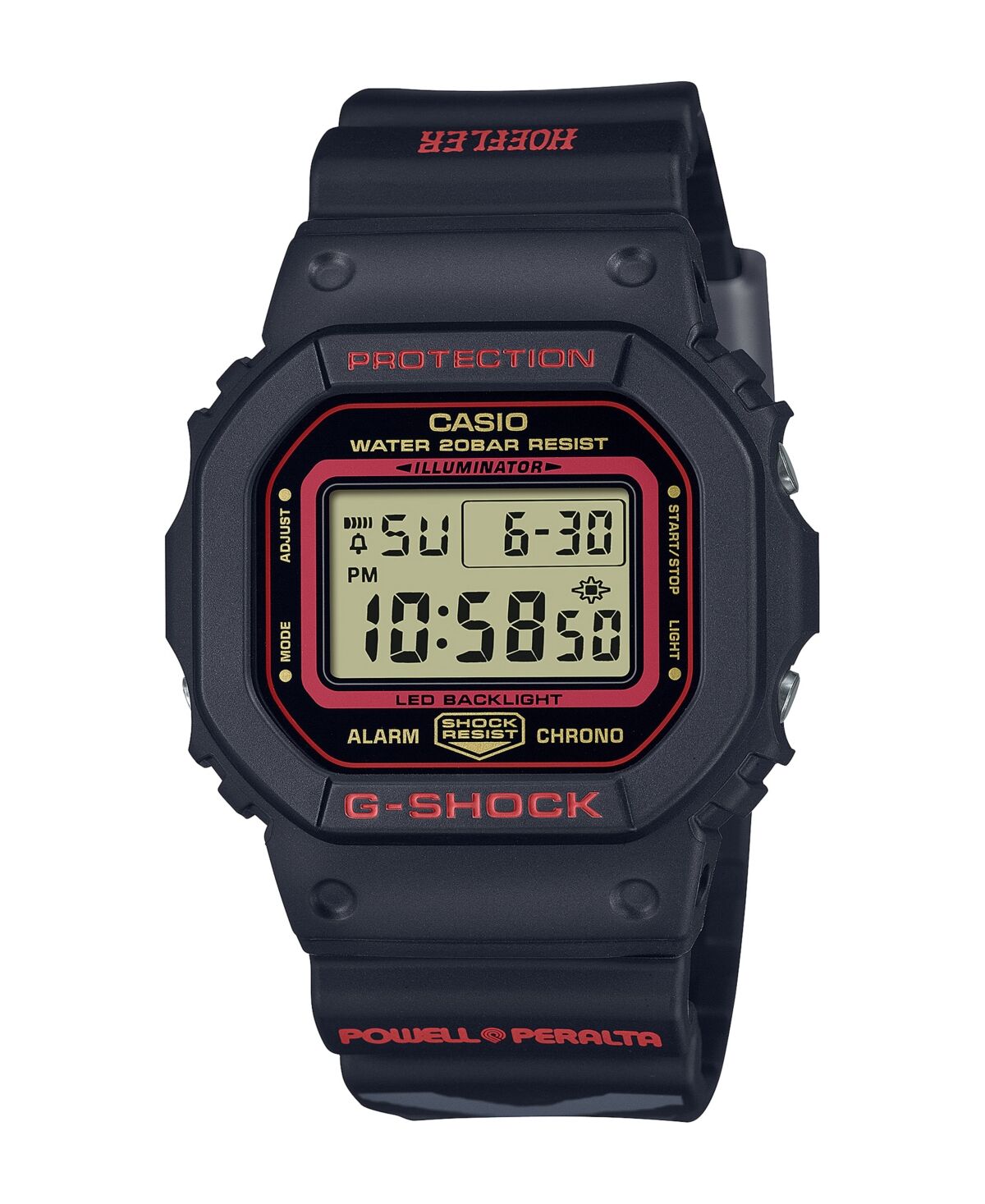 G-Shock Men's Digital Quartz Black Resin Watch, 42.8mm, DW5600KH-1 - Black