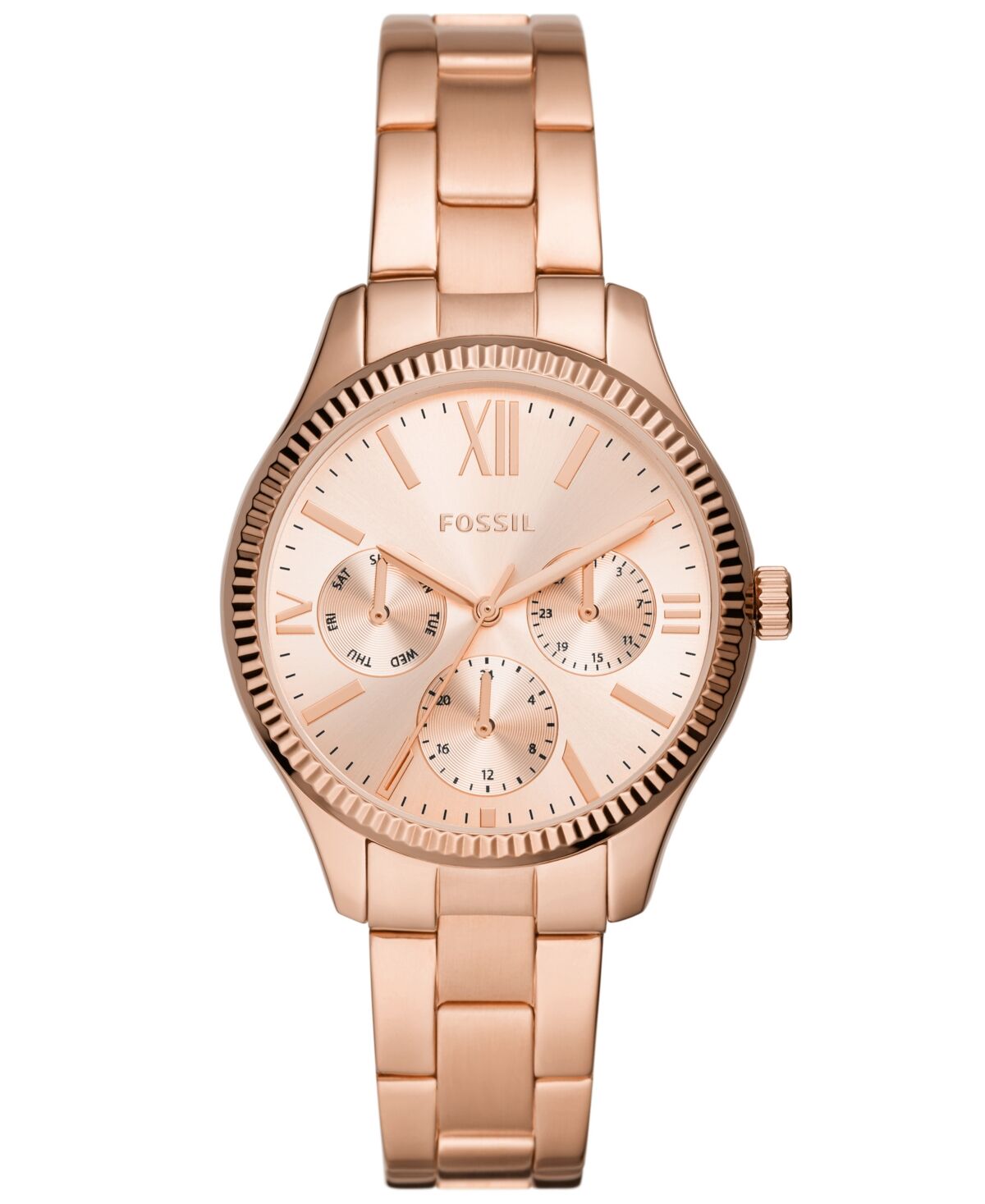 Fossil Women's Rye Multifunction Rose Gold-Tone Stainless Steel Watch, 36mm - Rose Gold-Tone