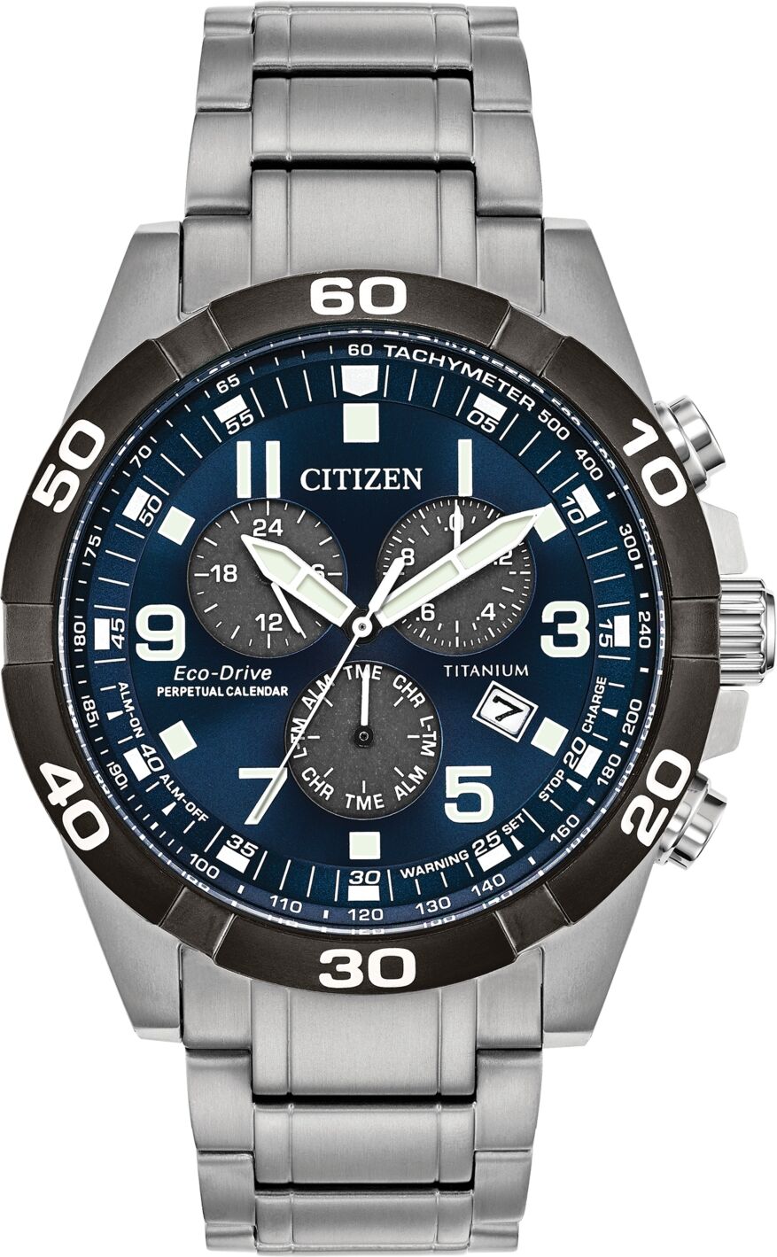 Citizen Eco-Drive Men's Chronograph Brycen Super Titanium Bracelet Watch 43mm