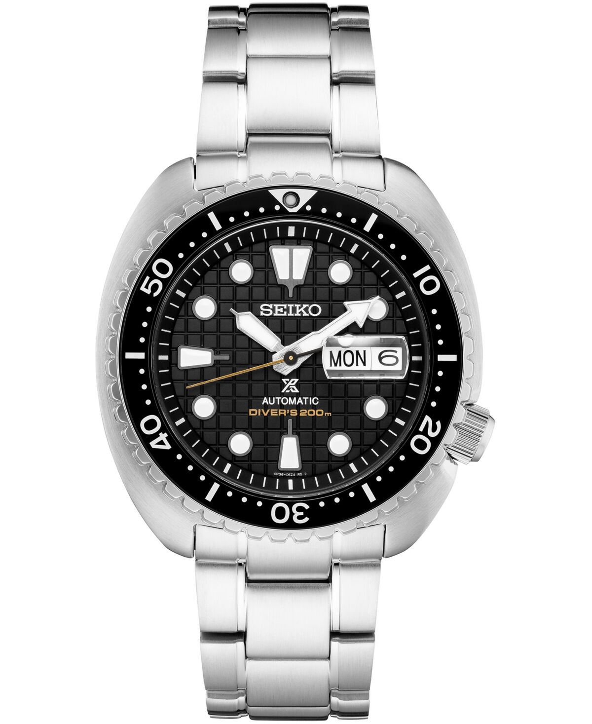 Seiko Men's Automatic Prospex King Turtle Stainless Steel Bracelet Watch 45mm - Silver