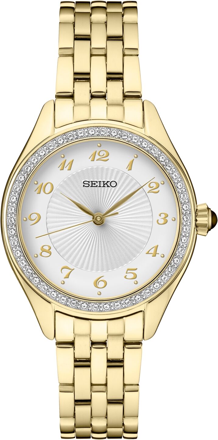 Seiko Women's Gold-Tone Bracelet Watch 29mm - Silver