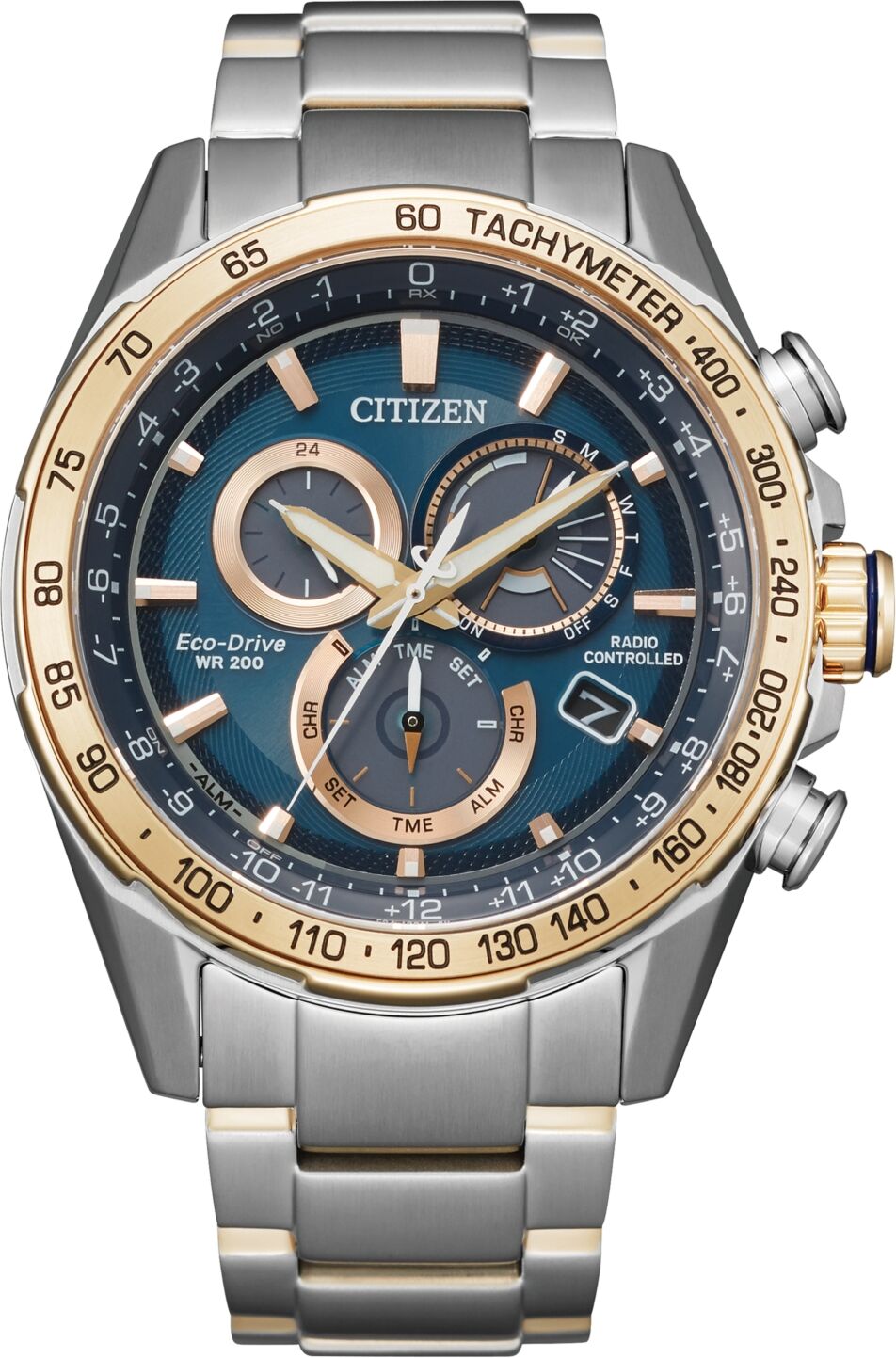 Citizen Eco-Drive Men's Chronograph Pcat Two-Tone Stainless Steel Bracelet Watch 43mm - Two Tone