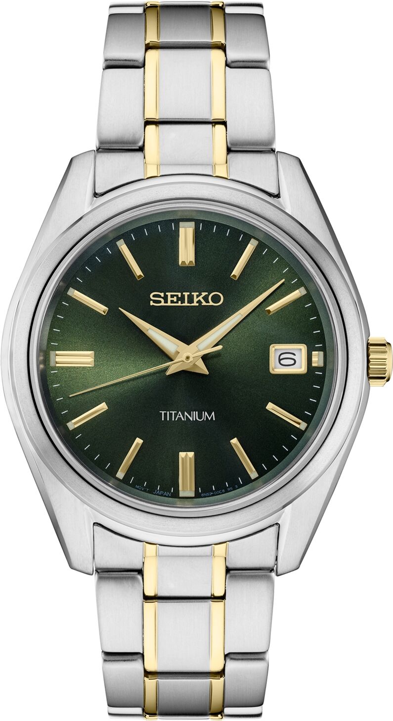 Seiko Men's Essential Two-Tone Titanium Bracelet Watch 40mm - Green