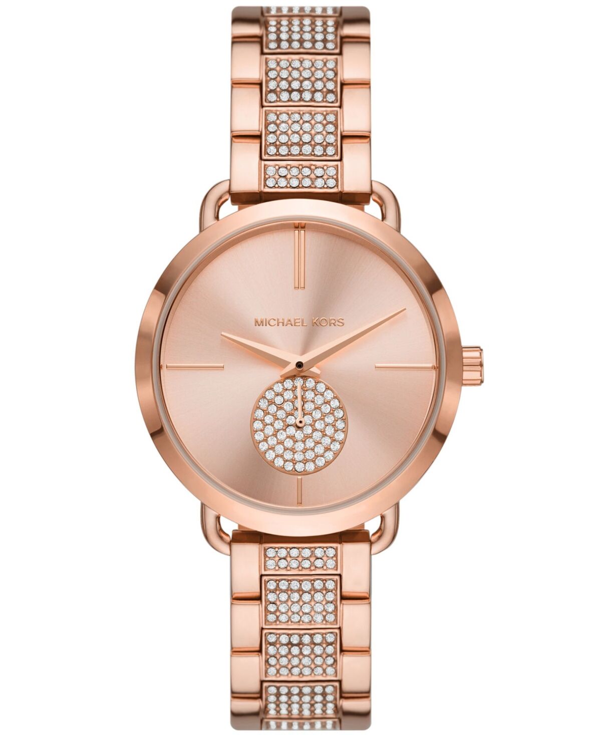 Michael Kors Women's Portia Rose Gold-Tone Stainless Steel Bracelet Watch, 36mm - Rose Gold-Tone