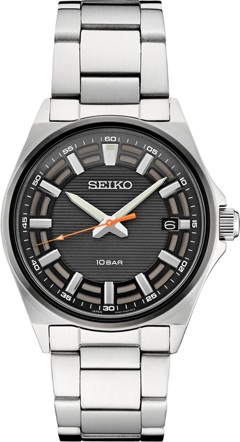 Seiko Men's Analog Essentials Stainless Steel Bracelet Watch 40mm - Gray