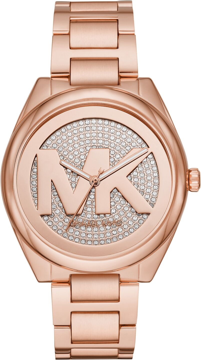 Michael Kors Women's Janelle Three-Hand Rose Gold-Tone Stainless Steel Bracelet Watch 42mm - Rose Gold-Tone