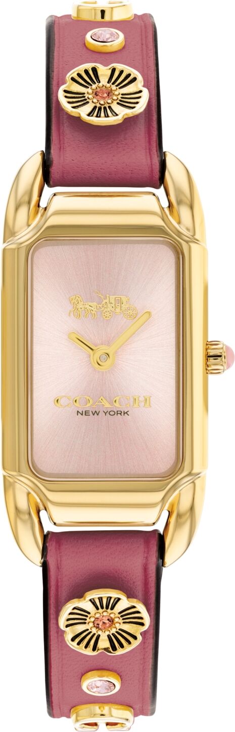 Coach Women's Cadie Quartz Blush Leather Strap Watch 17.5mm x 28.5mm - Blush