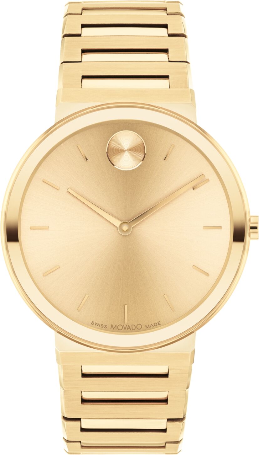 Movado Men's Bold Horizon Swiss Quartz Ionic Plated Light Gold-Tone Steel Watch 40mm - Gold-Tone