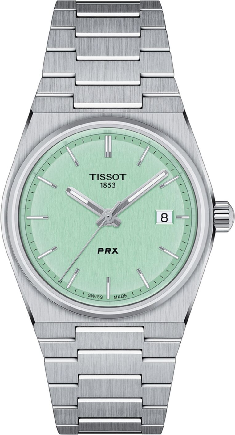 Tissot Unisex Swiss Prx Stainless Steel Bracelet Watch 35mm - Silver