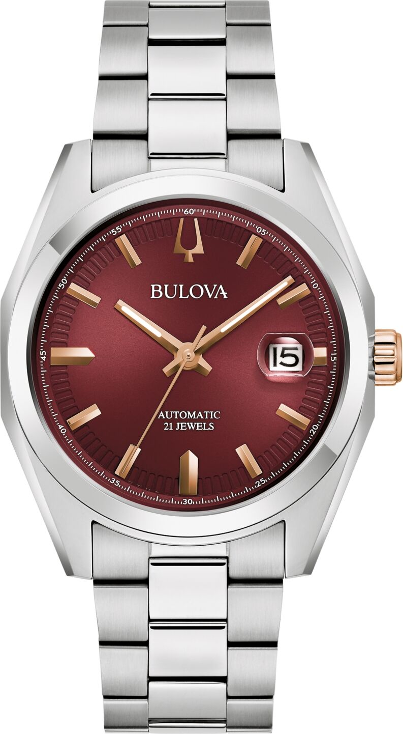 Bulova Men's Automatic Surveyor Stainless Steel Bracelet Watch 39mm - Silver-tone