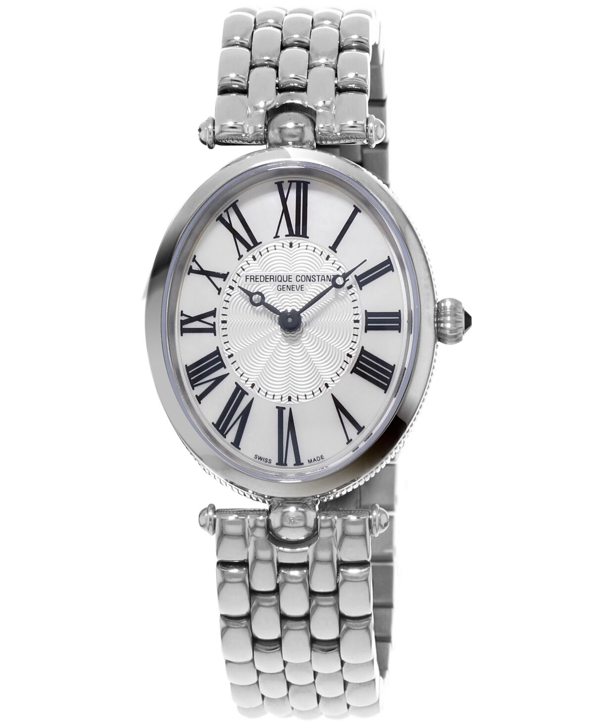Frederique Constant Women's Swiss Art Deco Stainless Steel Bracelet Watch 30x25mm - Stainless Steel