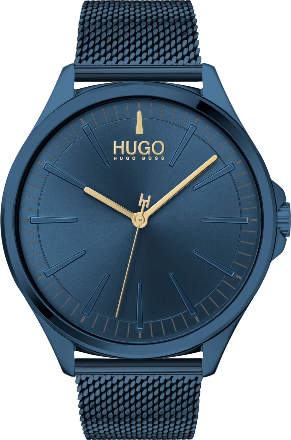 Hugo Boss Men's #Smash Blue Stainless Steel Mesh Bracelet Watch 43mm - Blue