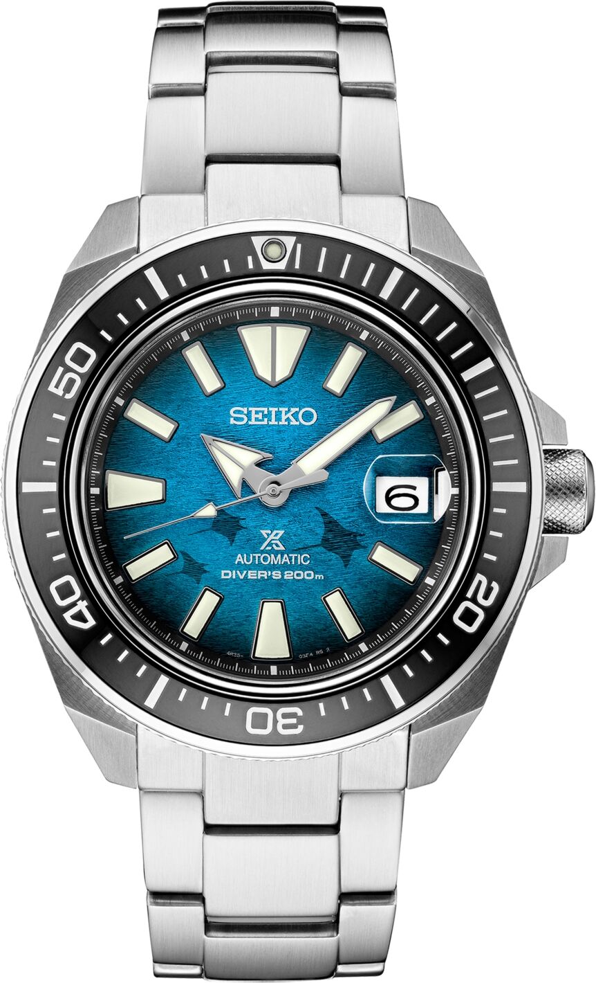 Seiko Men's Automatic Prospex Manta Ray Diver Stainless Steel Watch 44mm, A Special Edition - Blue