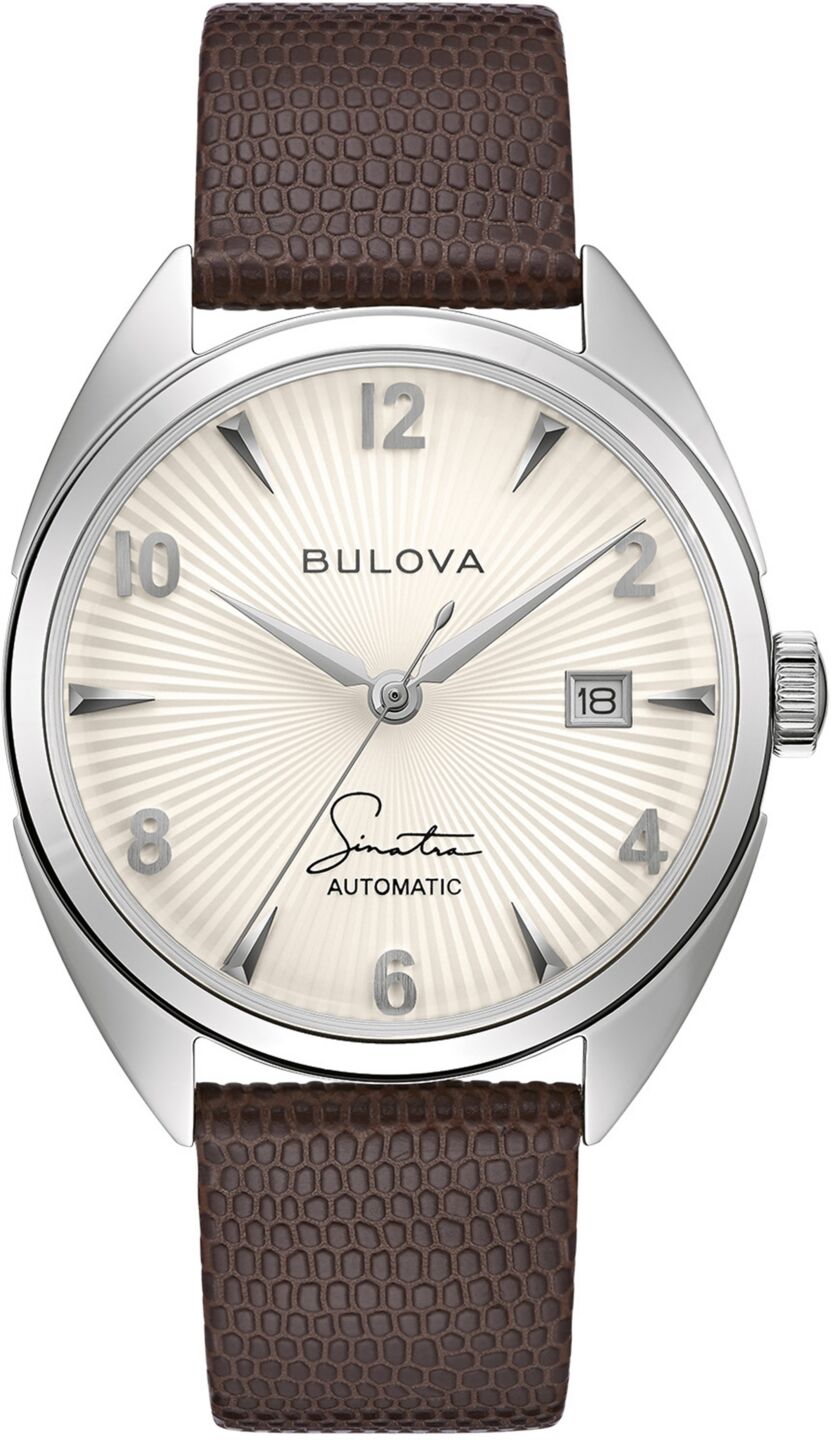 Bulova Men's Frank Sinatra Automatic Brown Leather Strap Watch 39mm - Brown