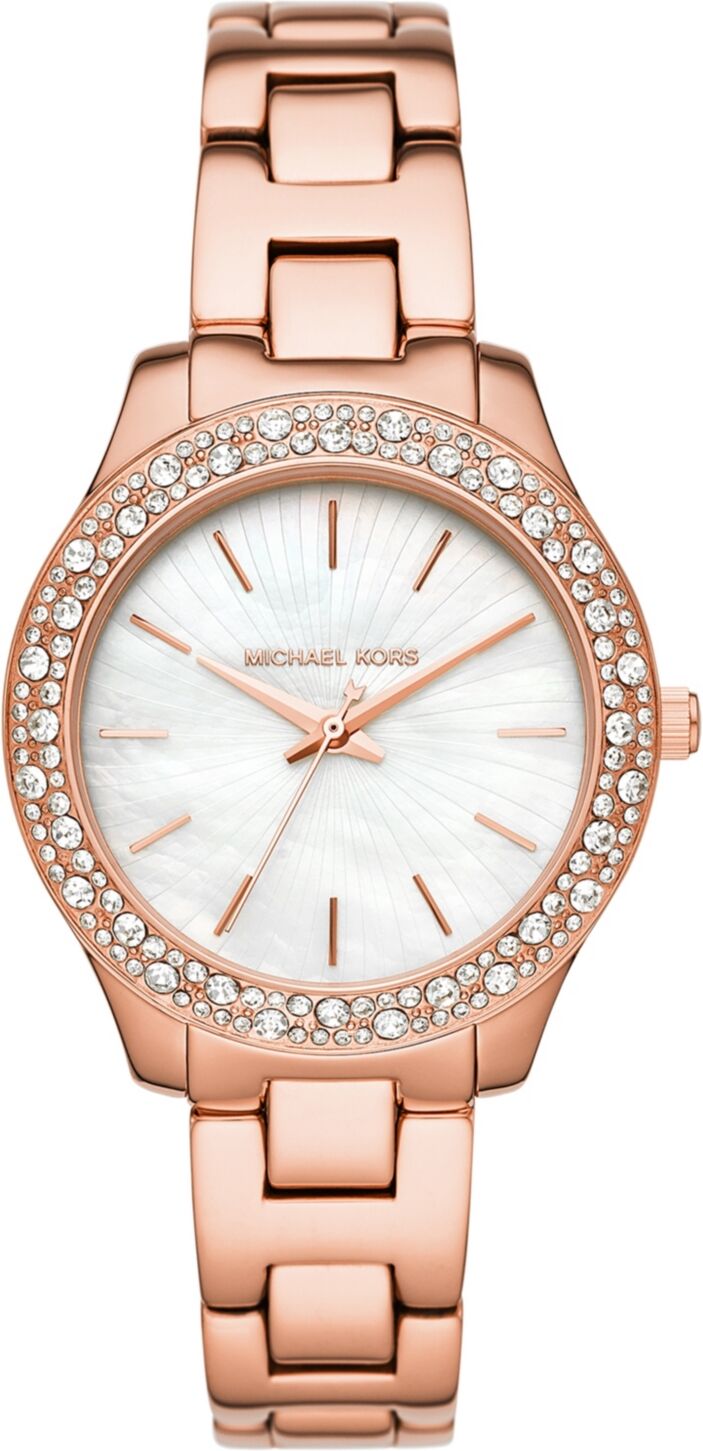 Michael Kors Women's Liliane Rose Gold-Tone Stainless Steel Bracelet Watch 36mm - Rose Gold