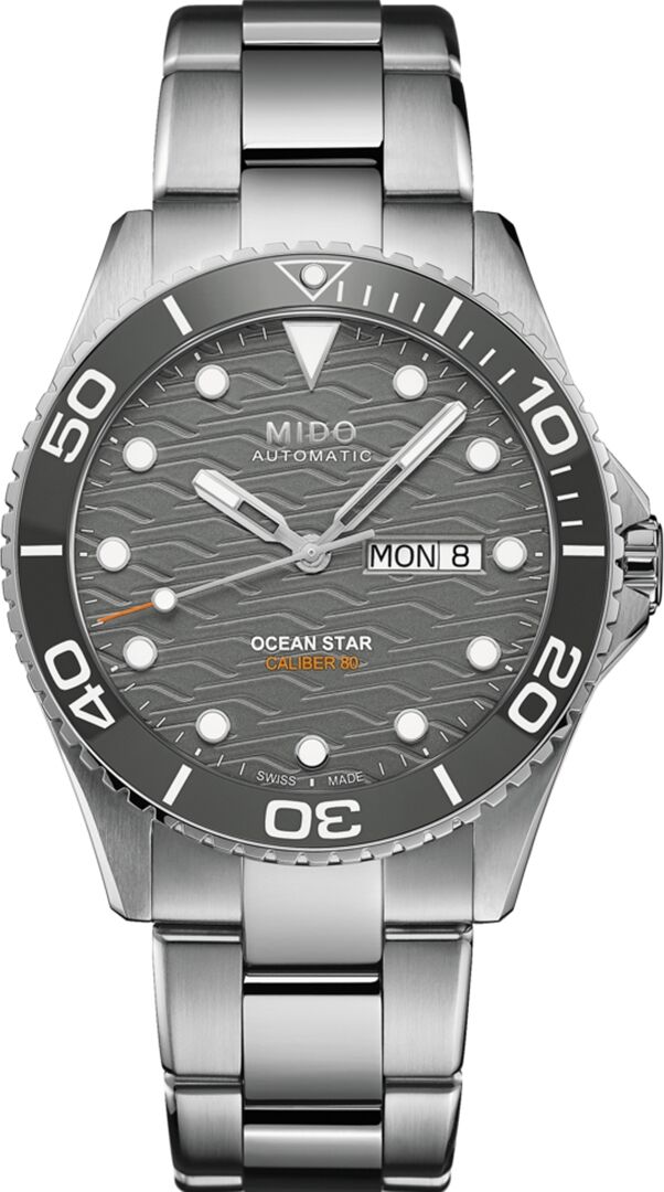 Mido Men's Swiss Automatic Ocean Star Stainless Steel Bracelet Watch 43mm - Silver