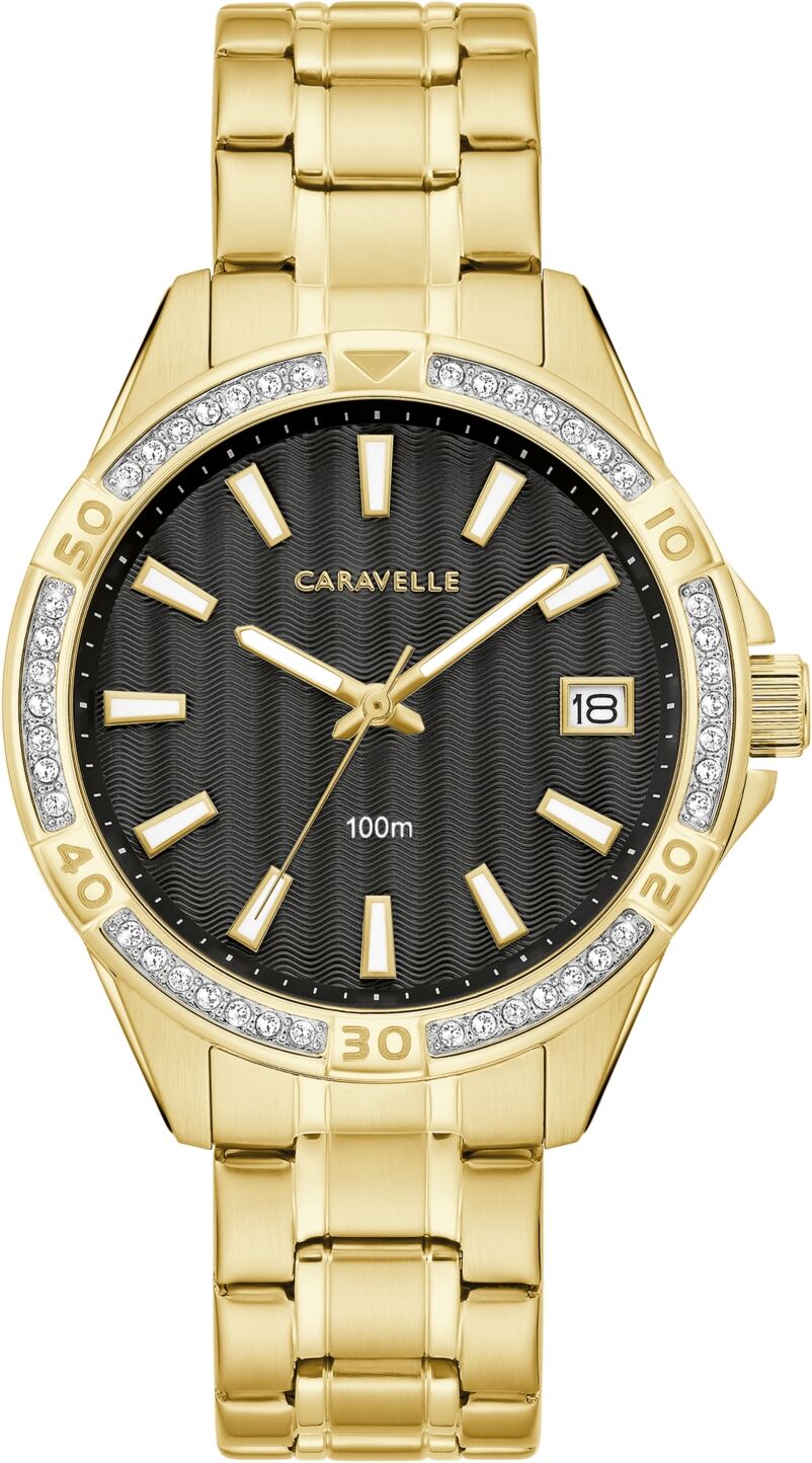 Caravelle designed by Bulova Women's Gold Tone Stainless Steel Bracelet Watch 36mm - Gold-tone